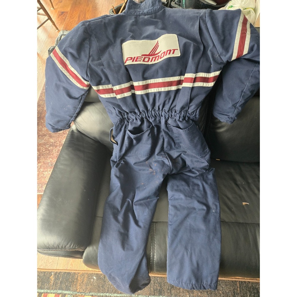 Vintage Piedmont Airlines Ground Crew Insulated Overalls Medium Blue Fashionaire